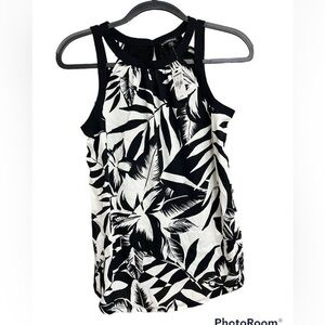 Express black and white halter top size small